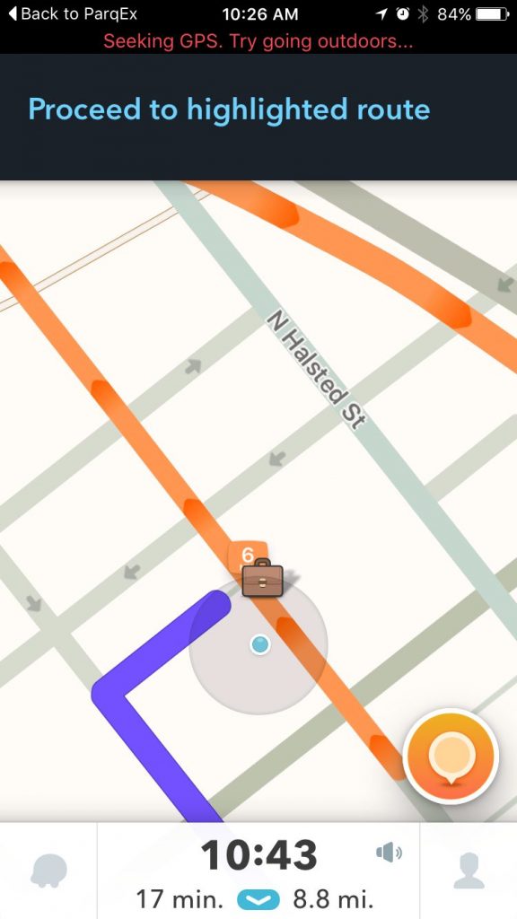 Navigate to parking location with Waze ParqEx