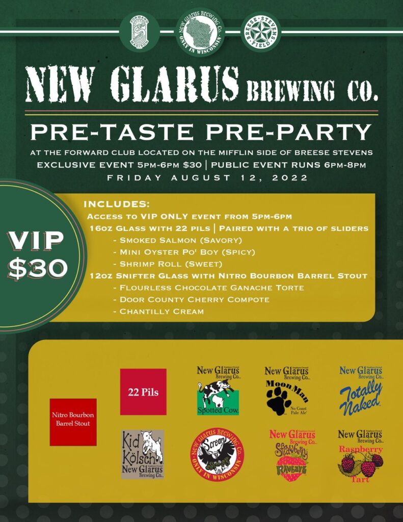 Book your New Glarus Pre-Taste Pre-Party parking with ParqEx!