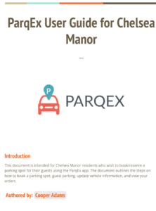 ParqEx User Guide for Chelsea Manor