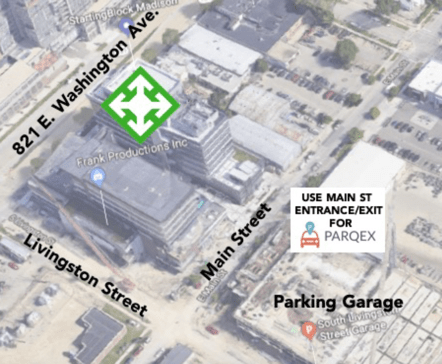 Livingston Garage and StartingBlock map